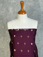 BANARASI SILK SUIT - WINE PURPLE