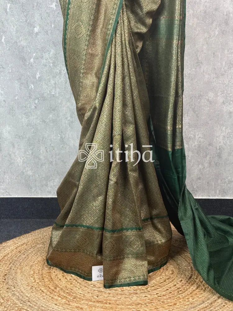 CHANDERI ANTIQUE ZARI BROCADE BANARASI SAREE