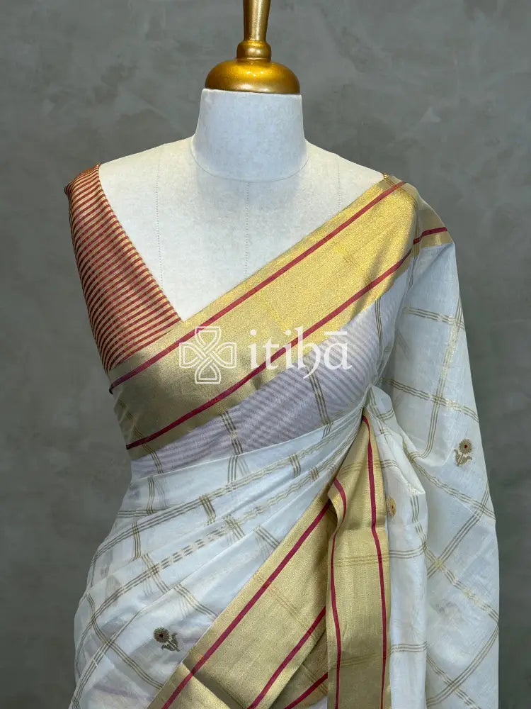 CHANDERI MEENAKARI SAREE