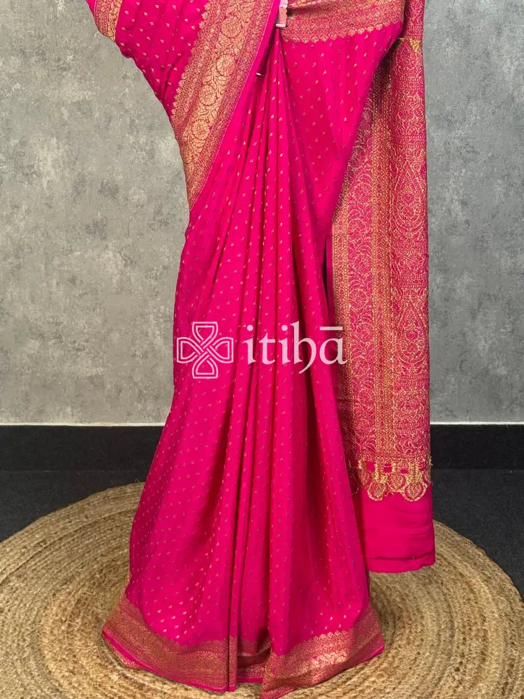 CREPE SILK HL BANARASI SAREE