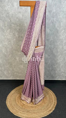 CREPE SILK JACQUARD WATER BANARASI SAREE