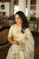 FLORAL PRINTED SILK KOTA SAREE