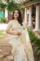 FLORAL PRINTED SILK KOTA SAREE