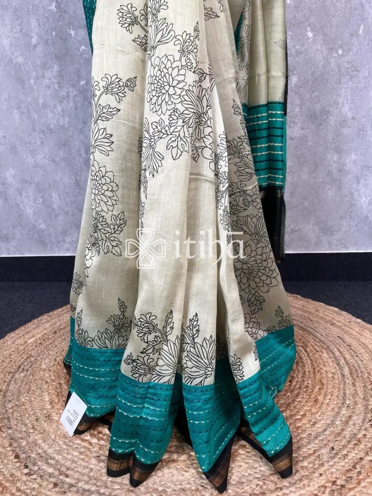 HAND BLOCK PRINT CHANDERI SAREE