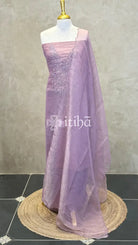 HAND EMBROIDERY SUIT SET - LAVENDER