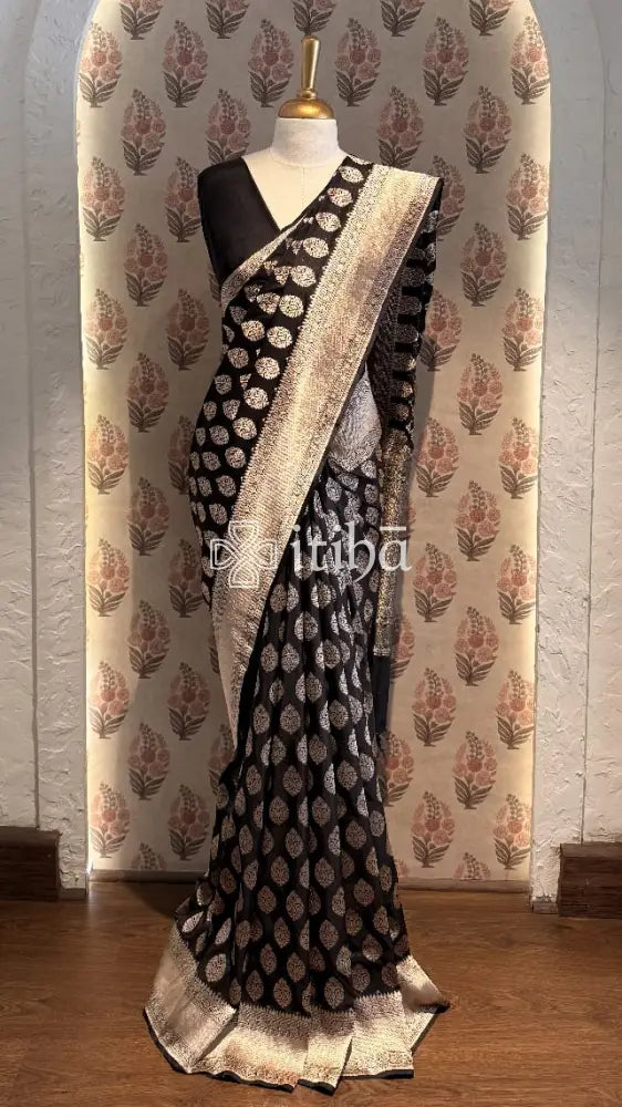 KATAN SILK BHUTA HL BANARASI SAREE