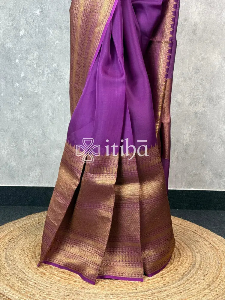 KORA ANTIQUE ZARI BIG BORDER BANARASI SAREE