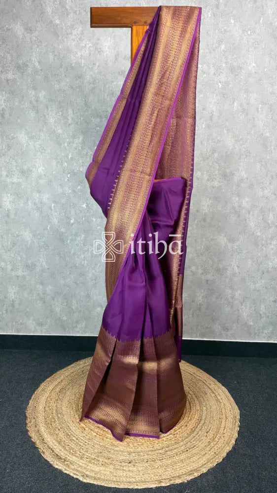 KORA ANTIQUE ZARI BIG BORDER BANARASI SAREE