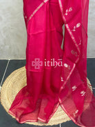 KORA MUSLIN SAREE - PINK