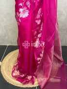 KORA MUSLIN SAREE - PINK