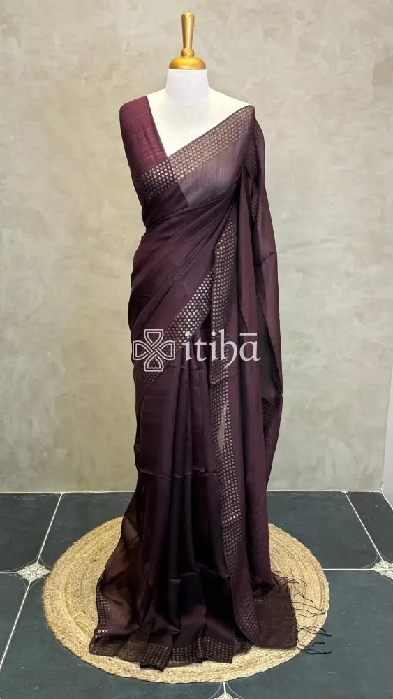 KORA MUSLIN SEQUENCE WEAVING SAREE