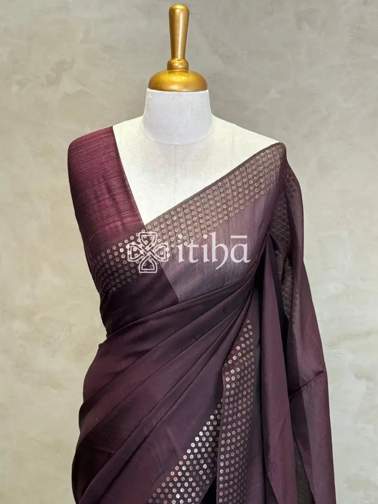 KORA MUSLIN SEQUENCE WEAVING SAREE