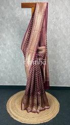KORA WATER ZARI BHUTA BANARASI SAREE