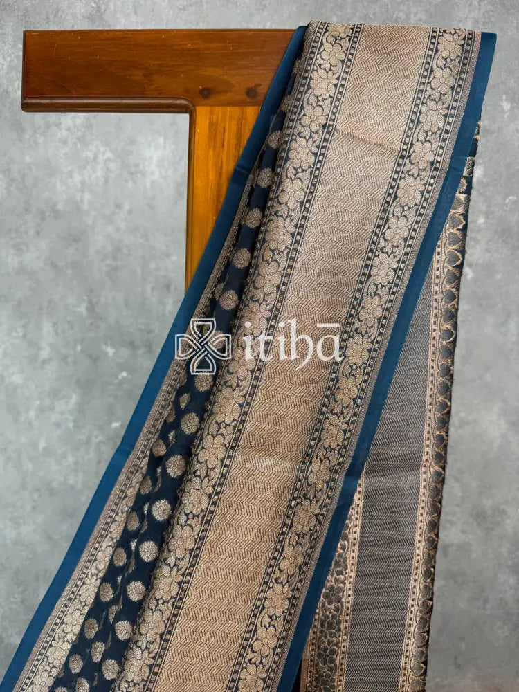 KORA WATER ZARI BHUTA BANARASI SAREE