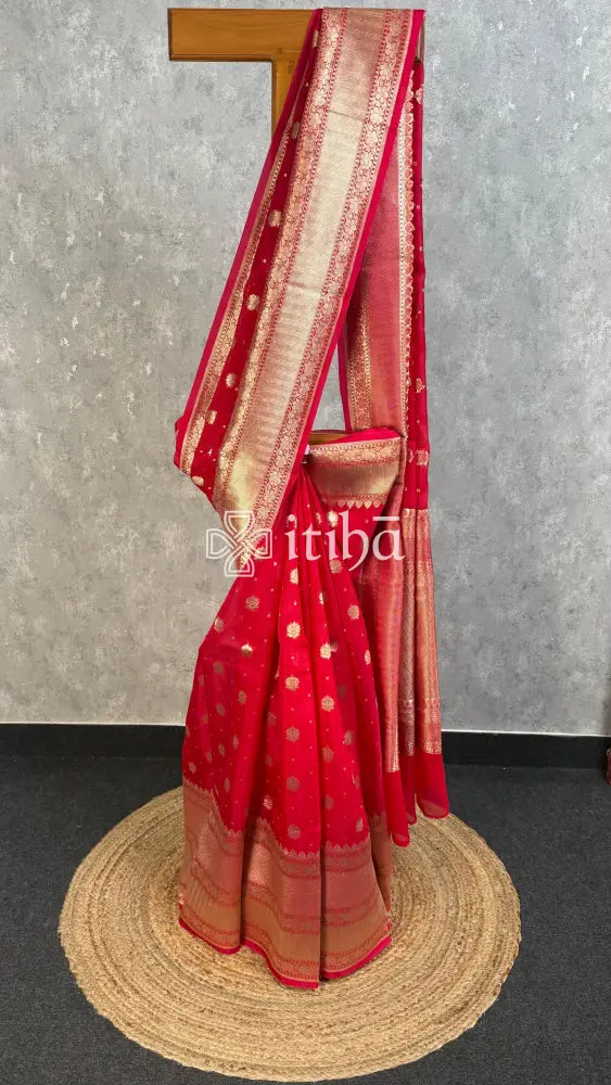 KORA WATER ZARI BHUTA HL BANARASI SAREE