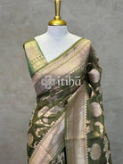 KORA WATER ZARI JAAL BANARASI SAREE