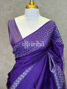 KOSA SILK BANARASI SAREE - Purple