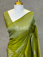 KOSA SILK BANARASI SAREE - LIGHT GREEN