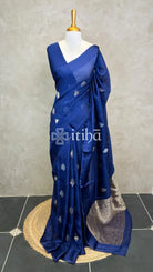 KOTA SILK BANARASI SAREE - DARK BLUE