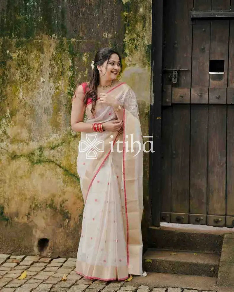 KOTA SILK POLKA DOTS SAREE