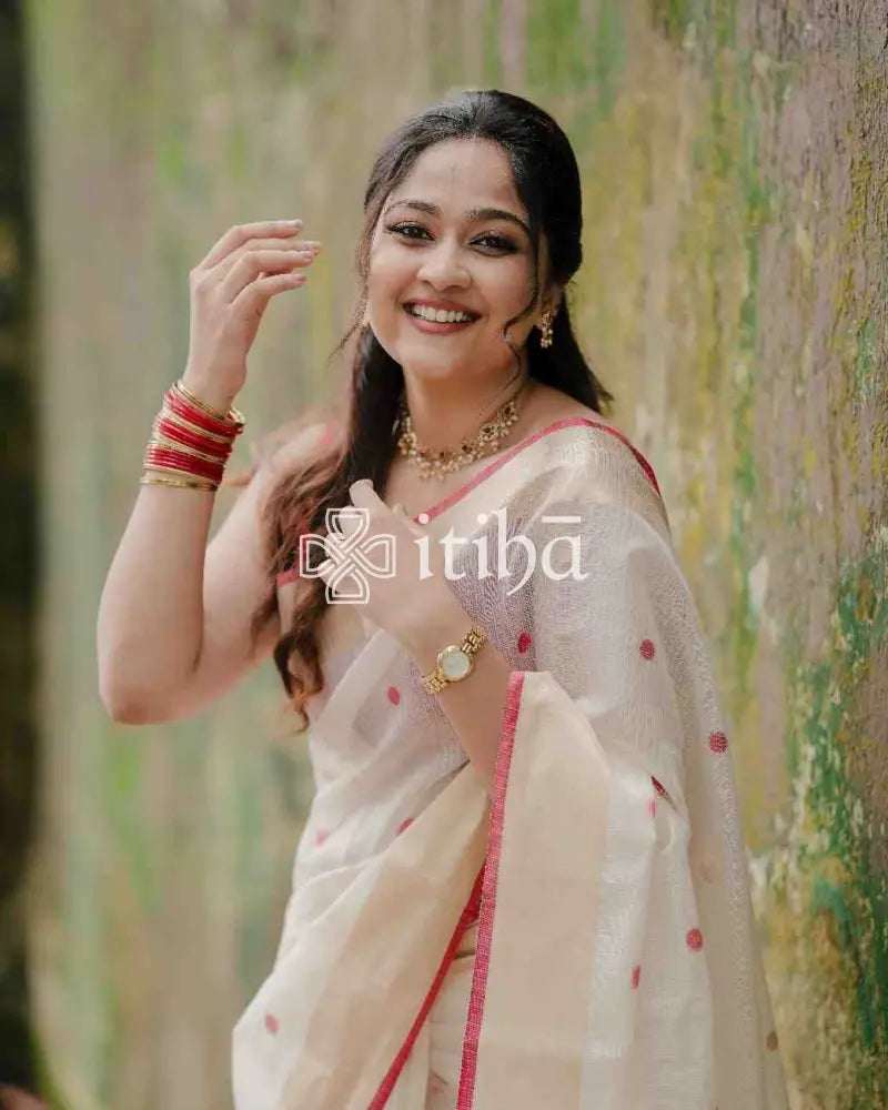 KOTA SILK POLKA DOTS SAREE