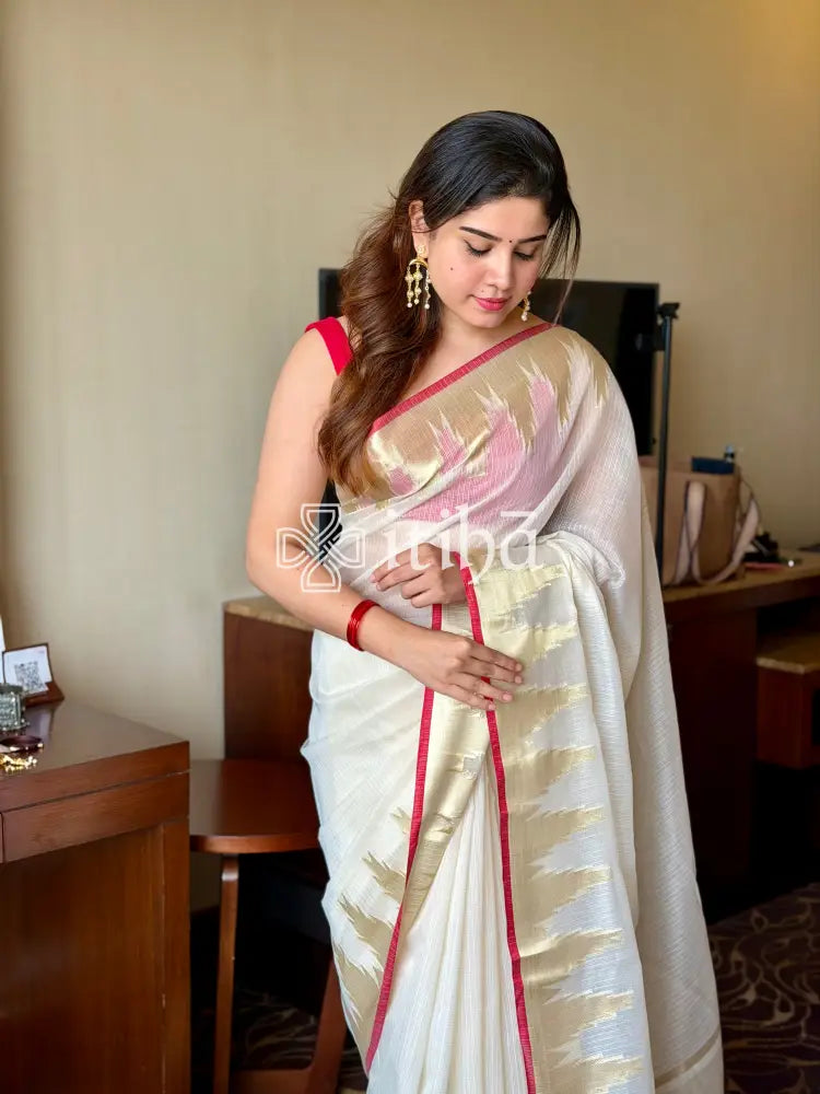 KOTA SILK WITH TEMPLE BORDER SAREE