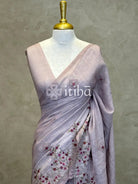 LINEN EMBROIDERY SAREE