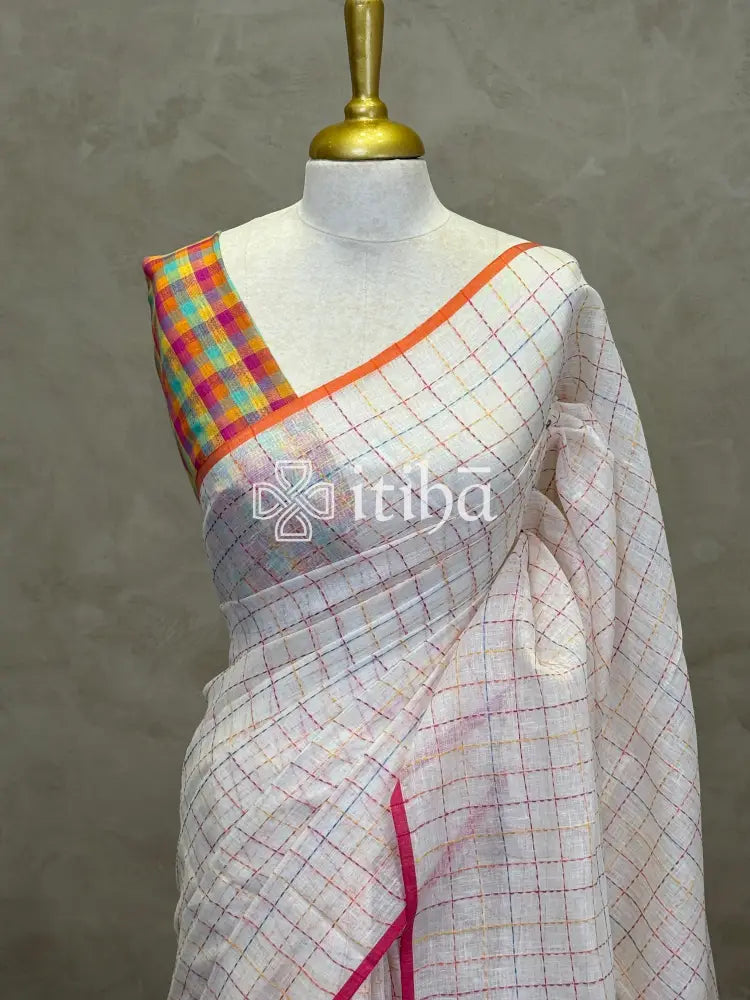 LINEN HANDLOOM SAREE