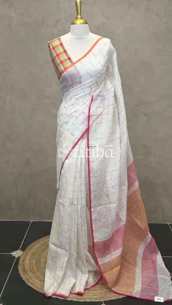 LINEN HANDLOOM SAREE