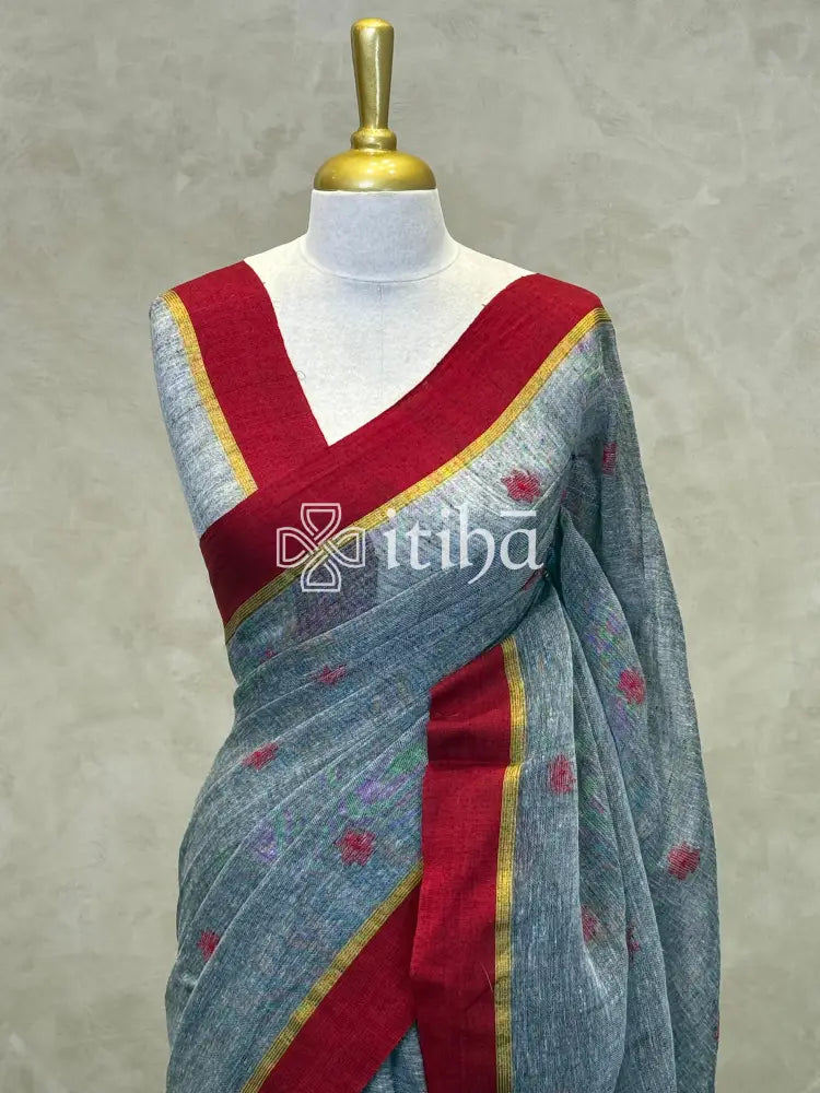 LINEN HANDLOOM SAREE