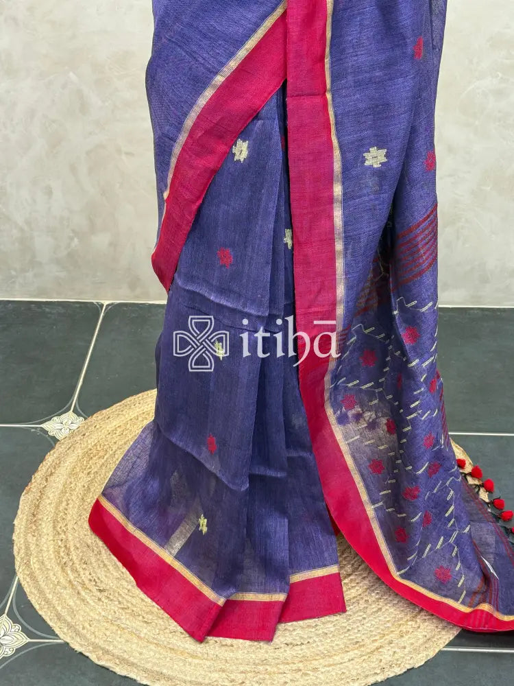 LINEN HANDLOOM SAREE