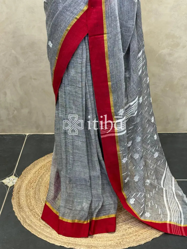 LINEN HANDLOOM SAREE