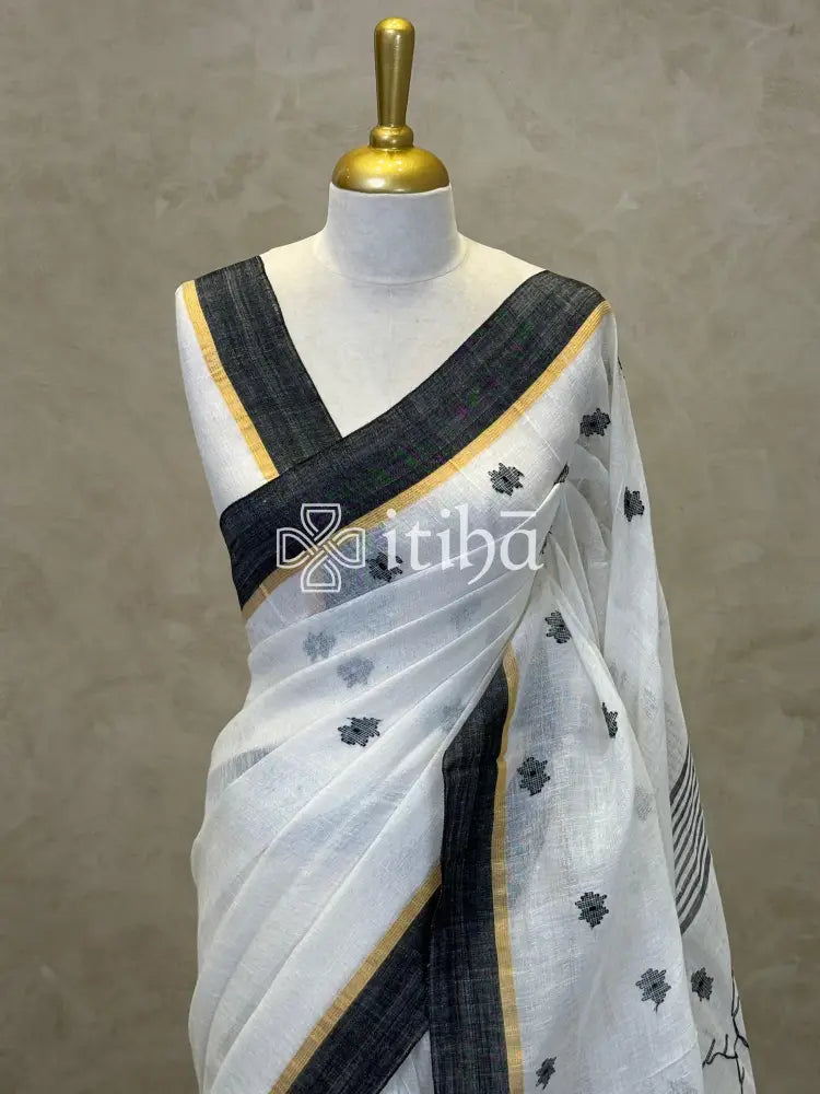 LINEN HANDLOOM SAREE