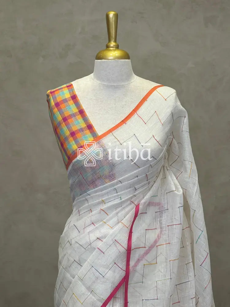 LINEN HANDLOOM SAREE