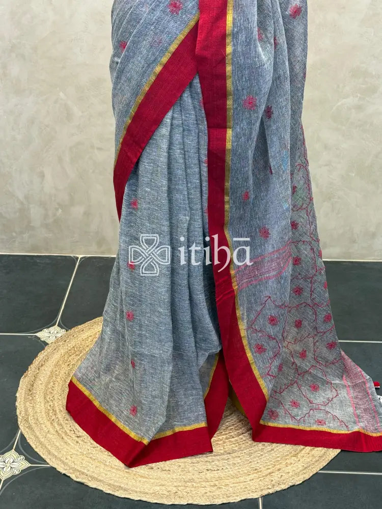 LINEN HANDLOOM SAREE