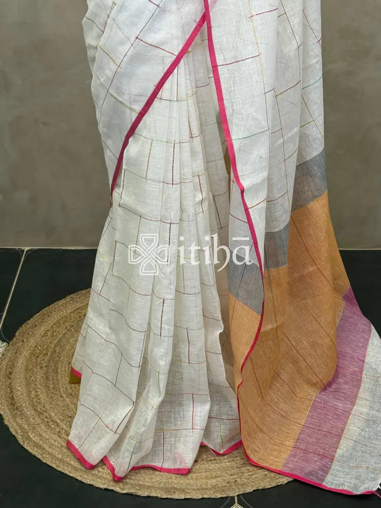 LINEN HANDLOOM SAREE