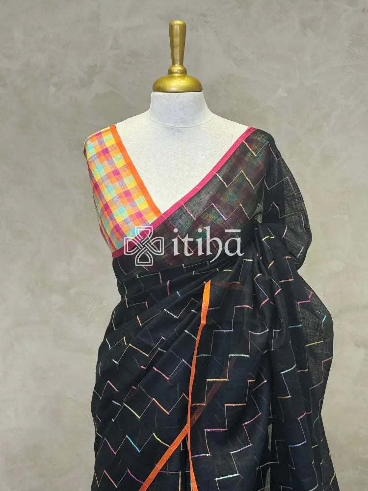 LINEN HANDLOOM SAREE