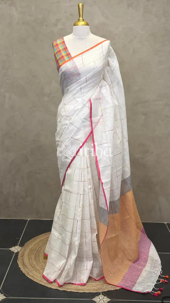 LINEN HANDLOOM SAREE