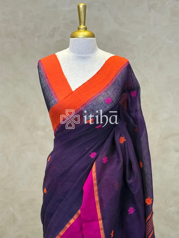 LINEN HANDLOOM SAREE