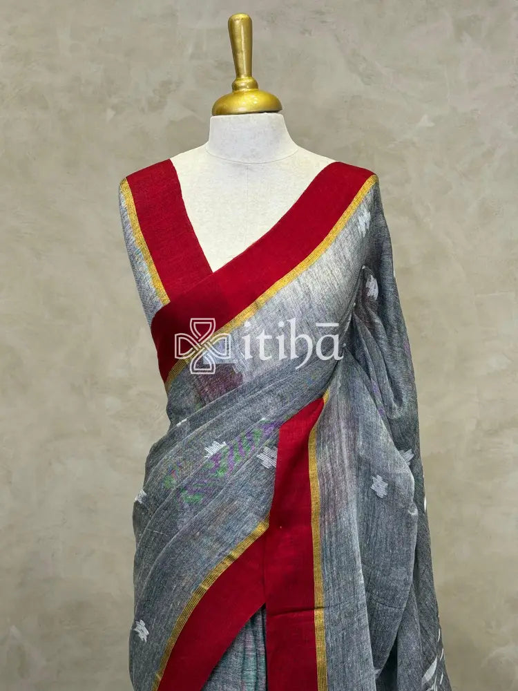 LINEN HANDLOOM SAREE