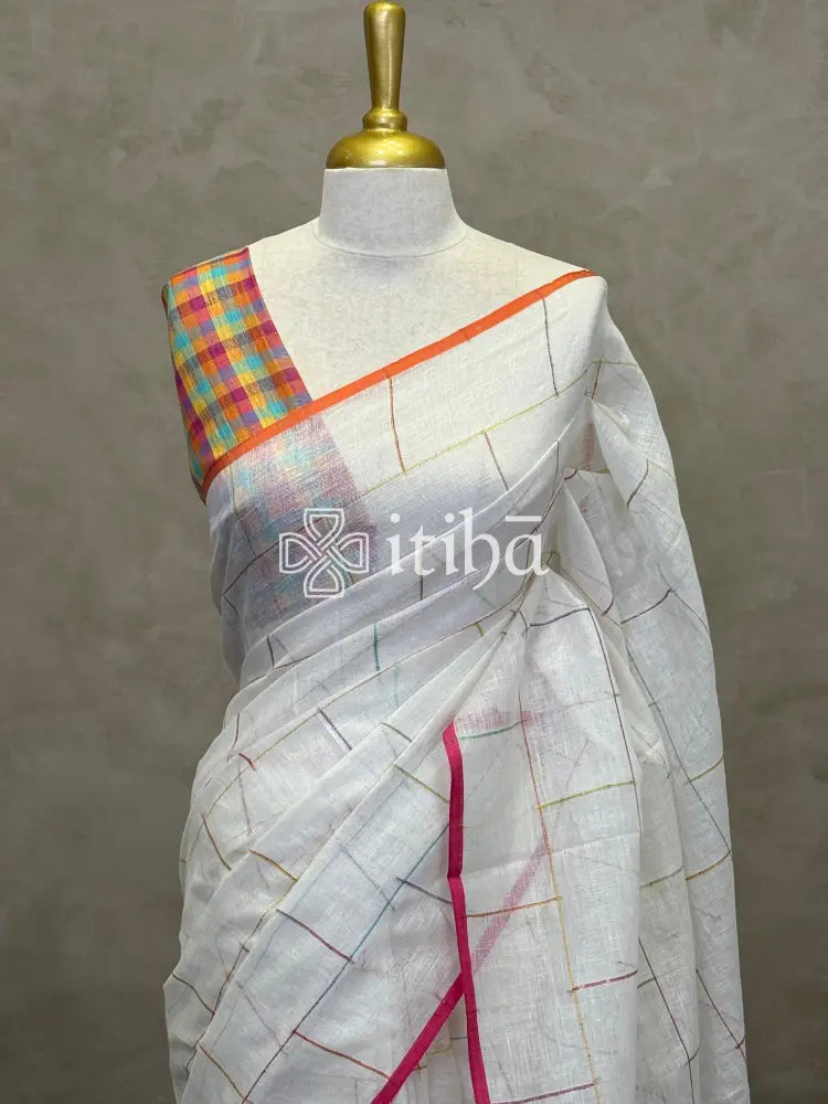 LINEN HANDLOOM SAREE