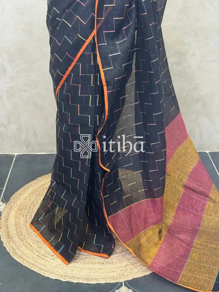LINEN HANDLOOM SAREE