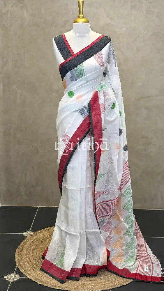 LINEN HANDLOOM SAREE