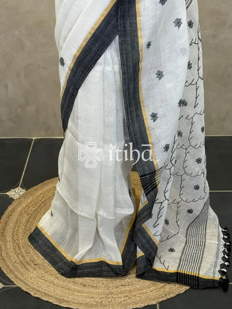 LINEN HANDLOOM SAREE