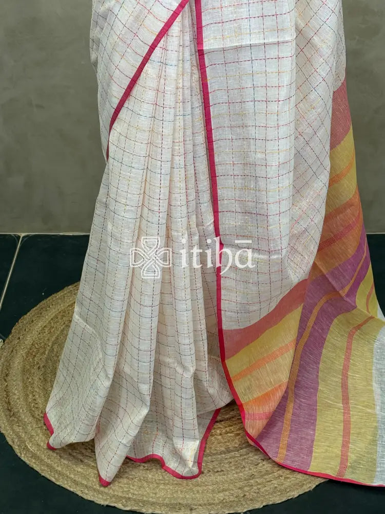 LINEN HANDLOOM SAREE