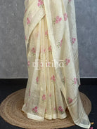 LINEN PRINTED SAREE