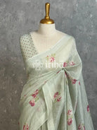 LINEN PRINTED SAREE