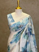 LINEN PRINTED SAREE