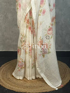 LINEN PRINTED SAREE