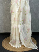 LINEN PRINTED SAREE